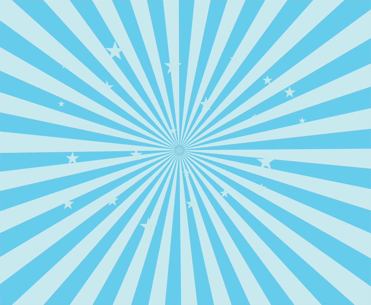 swirl star pattern blue background. starburst spiral twirl square. sun light beams. vector