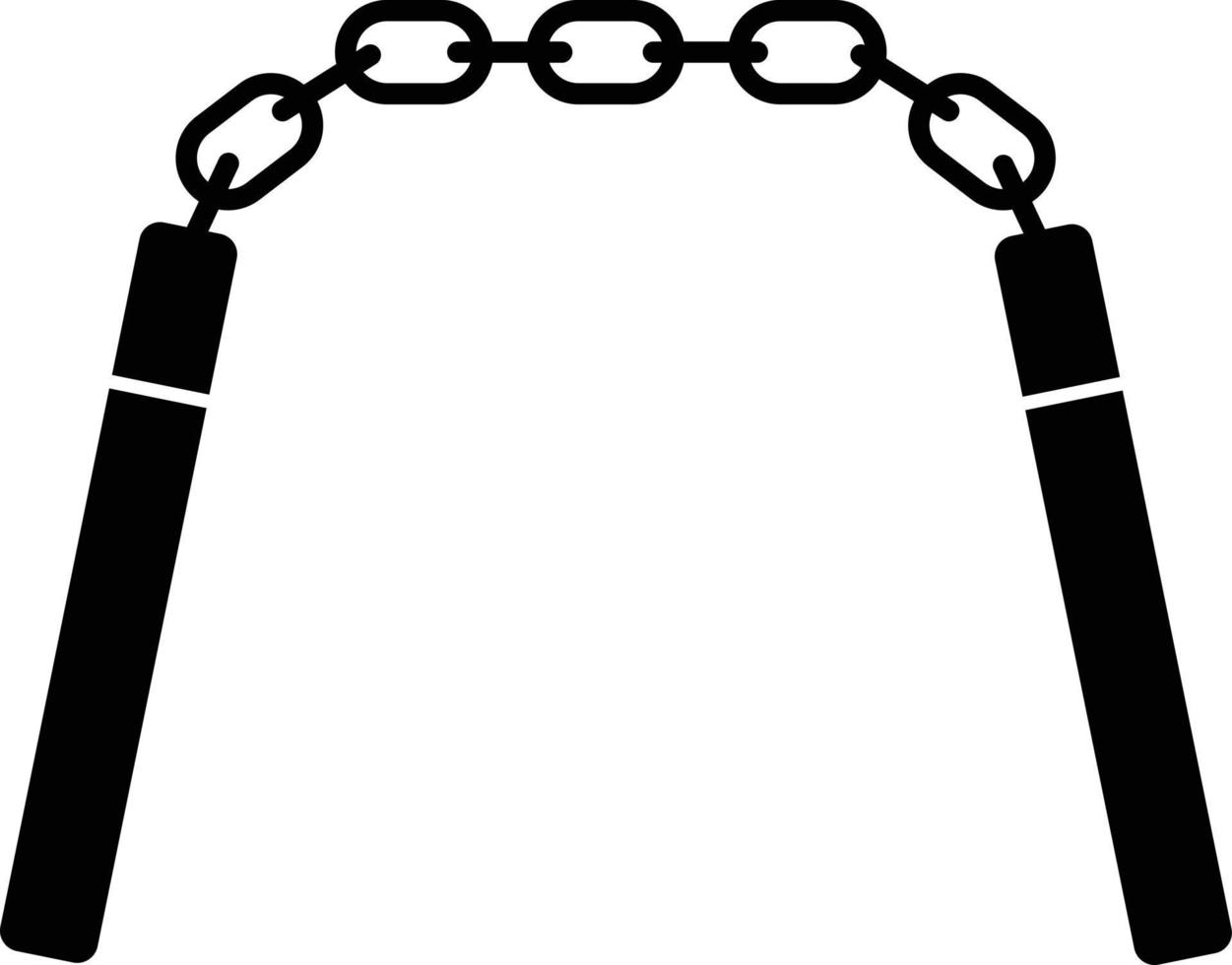 nunchucks sign. nunchaku weapon icon. symbolism tools to fight club