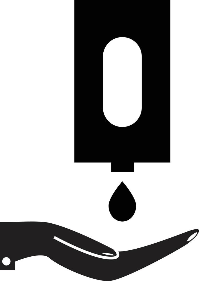 hand washing procedure icon on white background. safe hand washing sign. flat style. vector