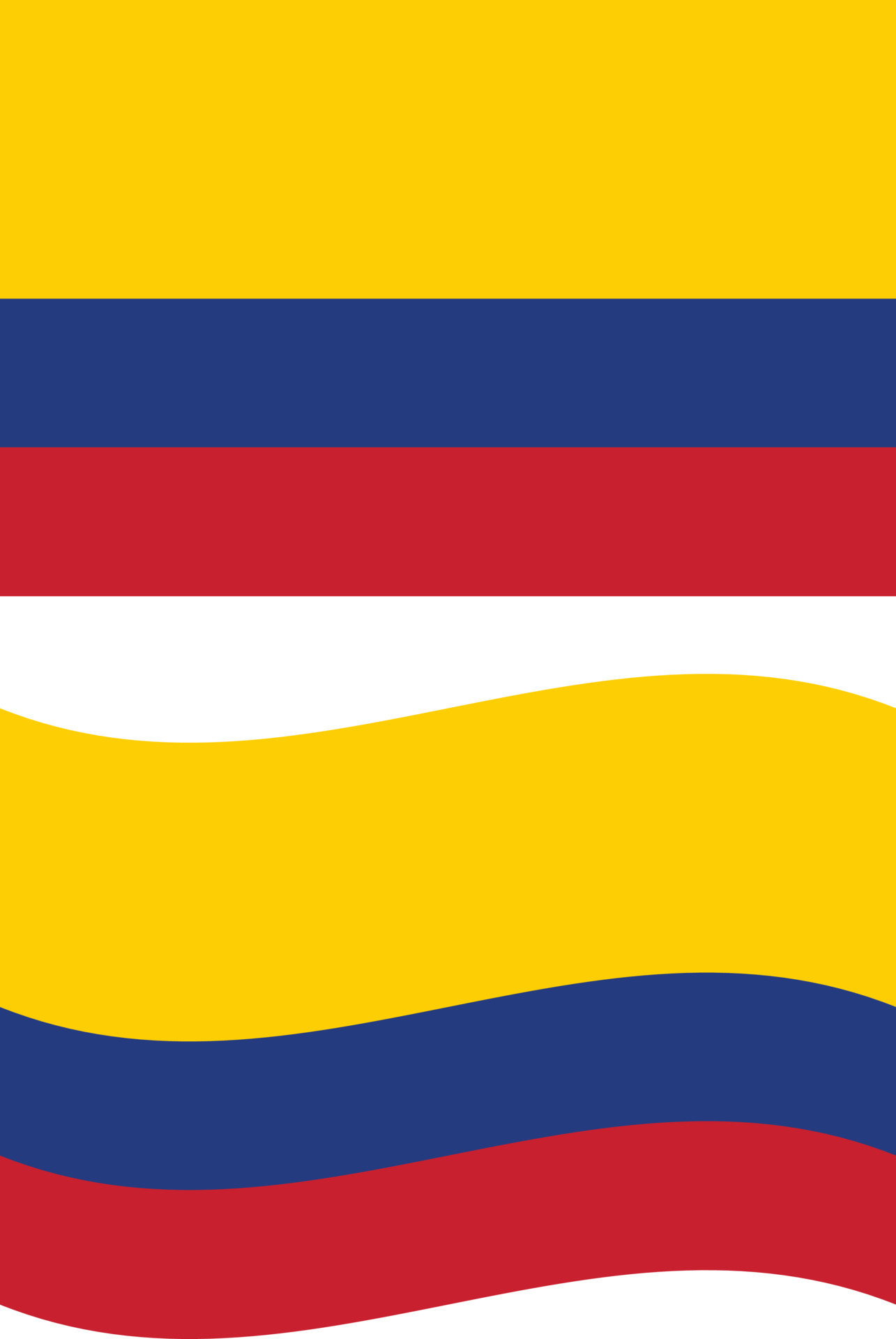bandera de colombia sobre fondo blanco. símbolo del estado de la