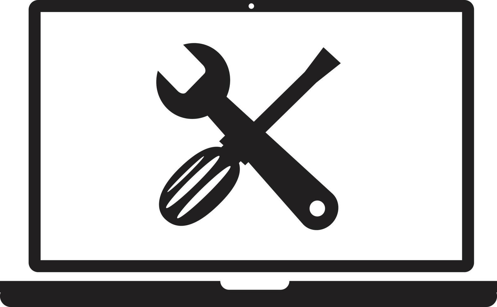 repair computer icon on white background. flat style. vector