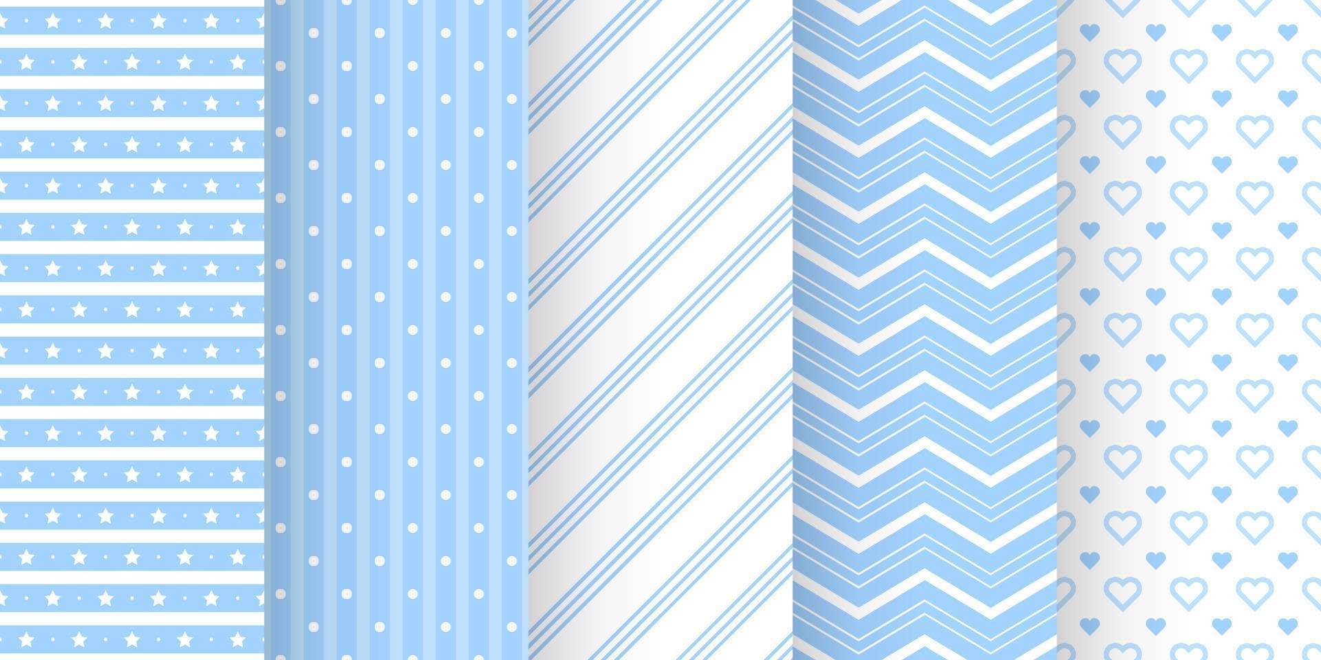 Set of baby shower seamless pattern in pastel color. baby party invitation background templates. scrapbook pattern vector
