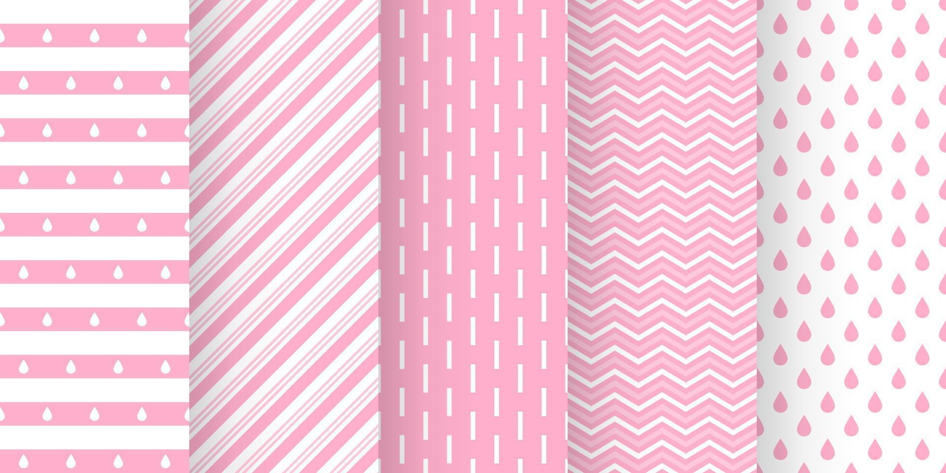 Set of baby shower seamless pattern in pastel color. baby party invitation background templates. scrapbook pattern vector