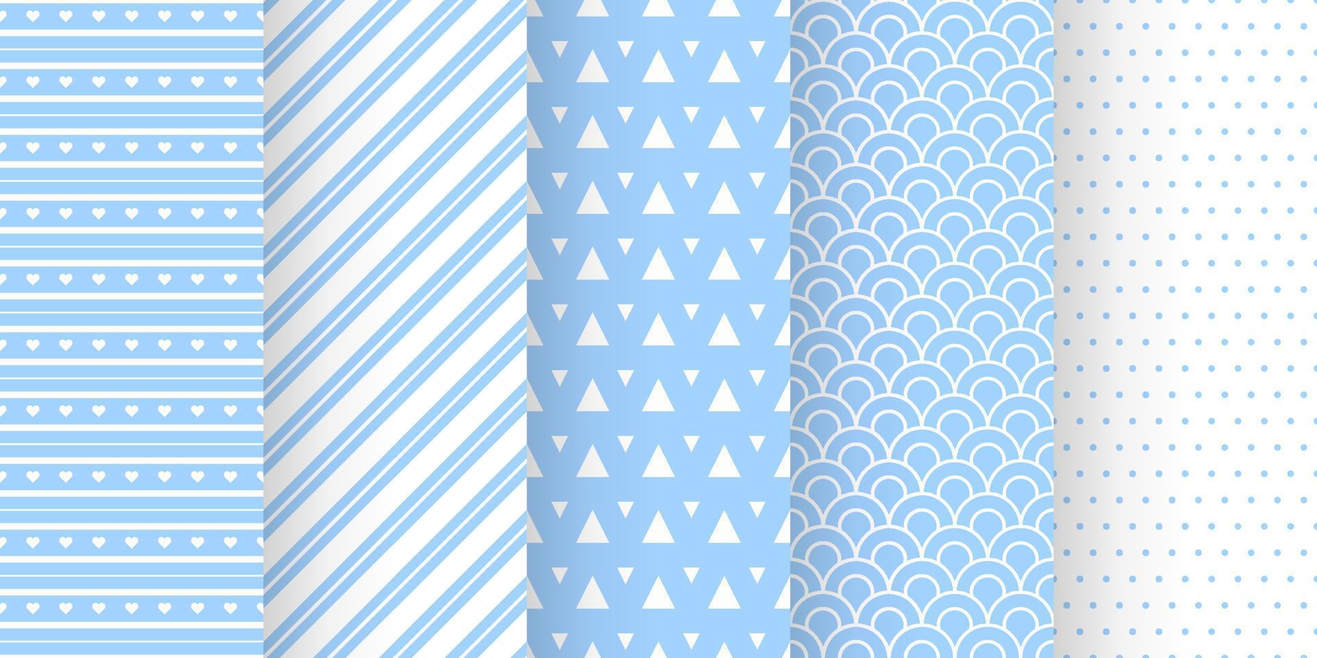 Set of baby shower seamless pattern in pastel color. baby party invitation background templates. scrapbook pattern vector