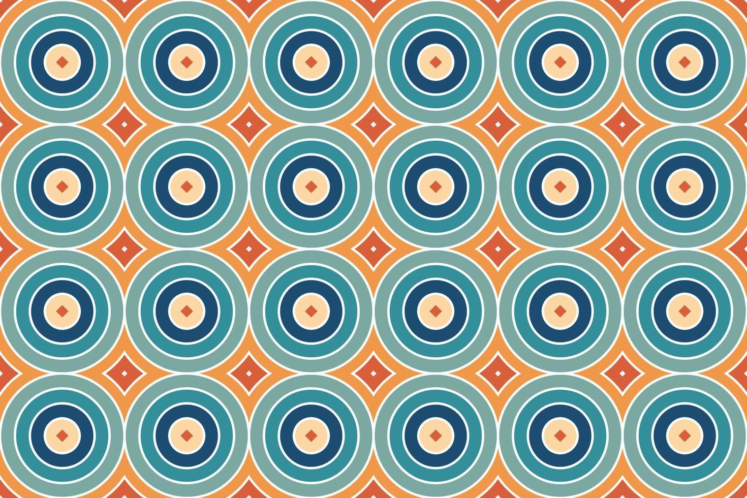colorful retro rainbow circles seamless pattern vector