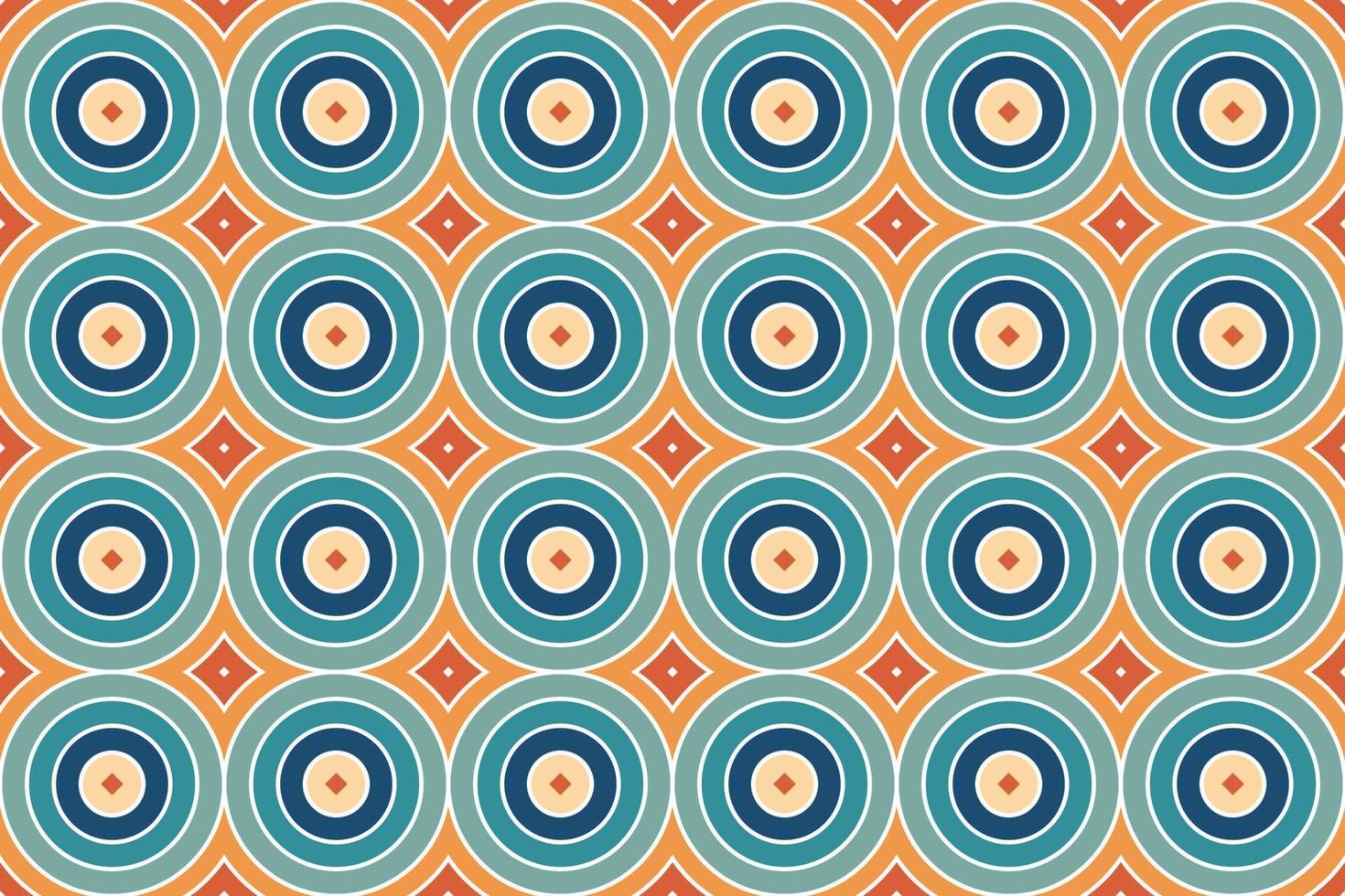 colorful retro rainbow circles seamless pattern vector