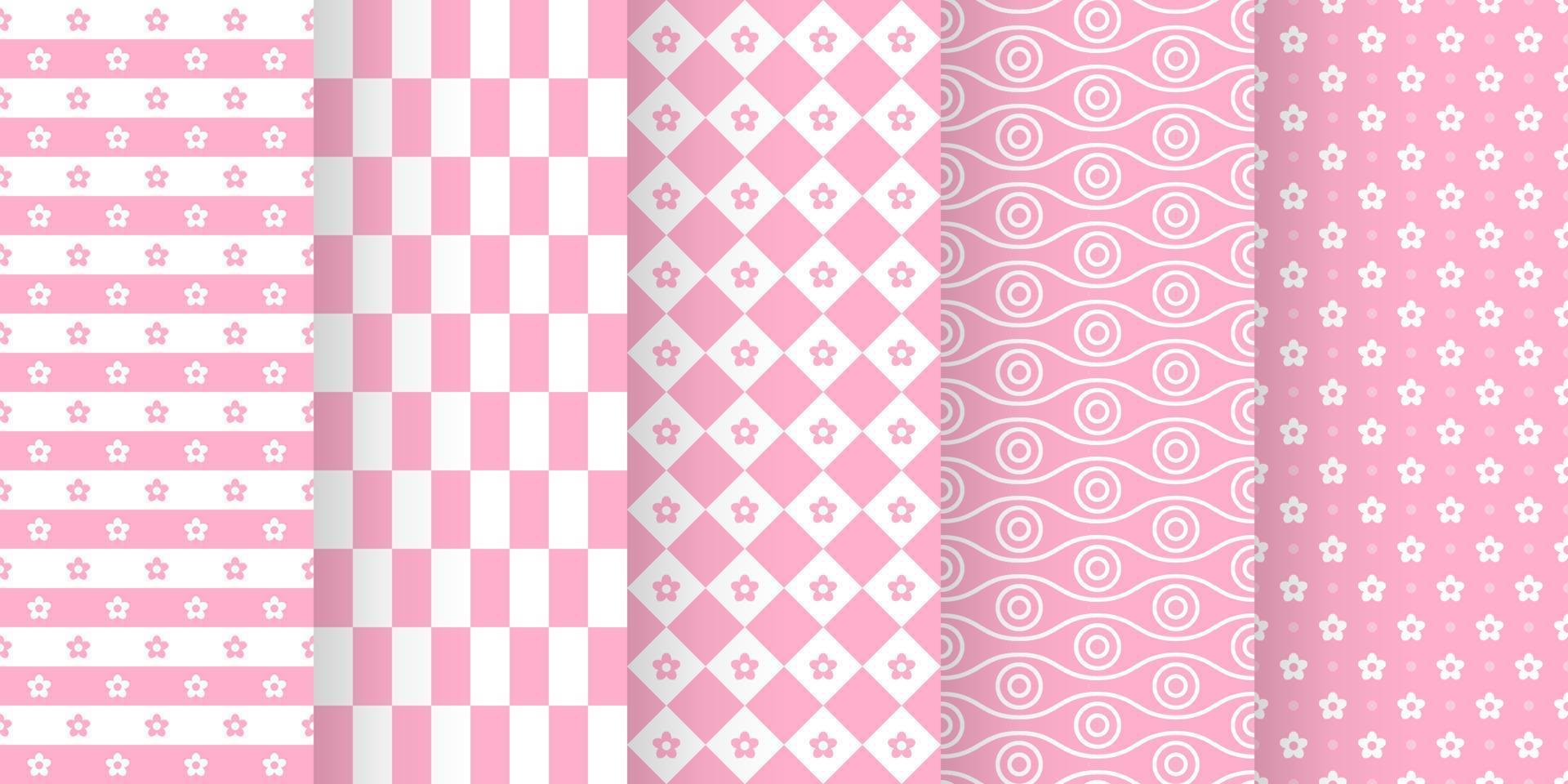 Set of baby shower seamless pattern in pastel color. baby party invitation background templates. scrapbook pattern vector