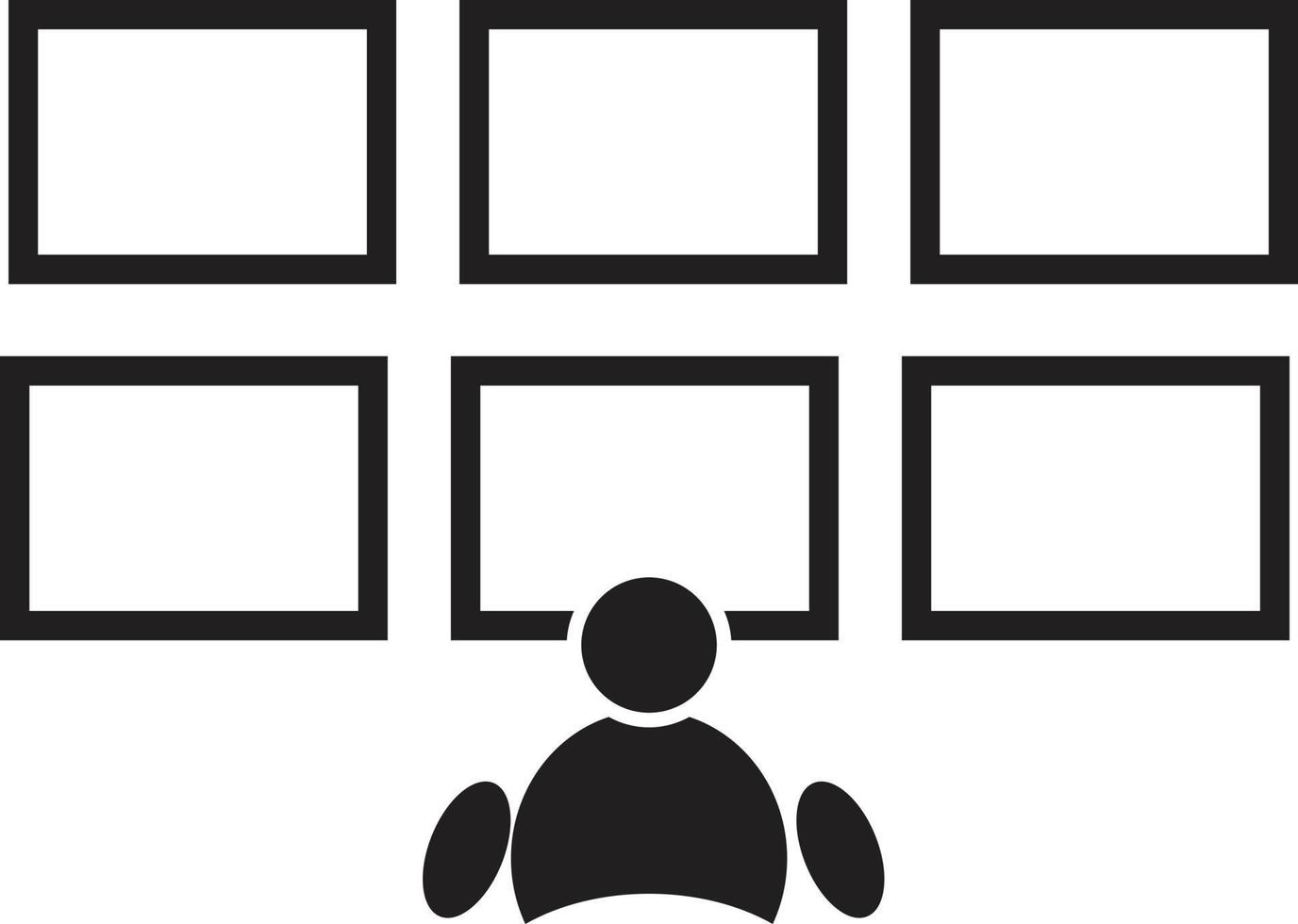 surveillance room icon on white background. CCTV security sign. protection symbol. flat style. vector