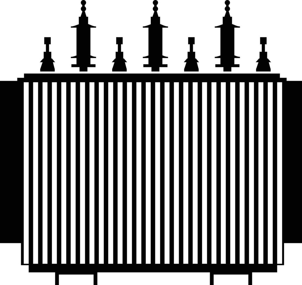 icono de transformador eléctrico sobre fondo blanco. señal de transformador. estilo plano vector