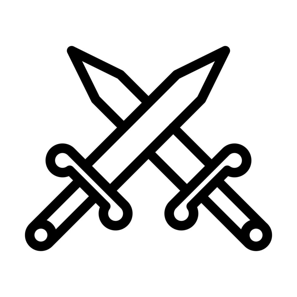 Two Swords Icon Design vector