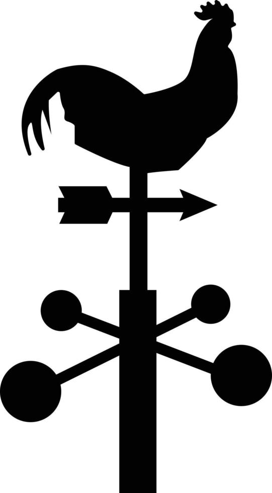 chicken wind direction on white background. Weather vane sign. flat style. vector
