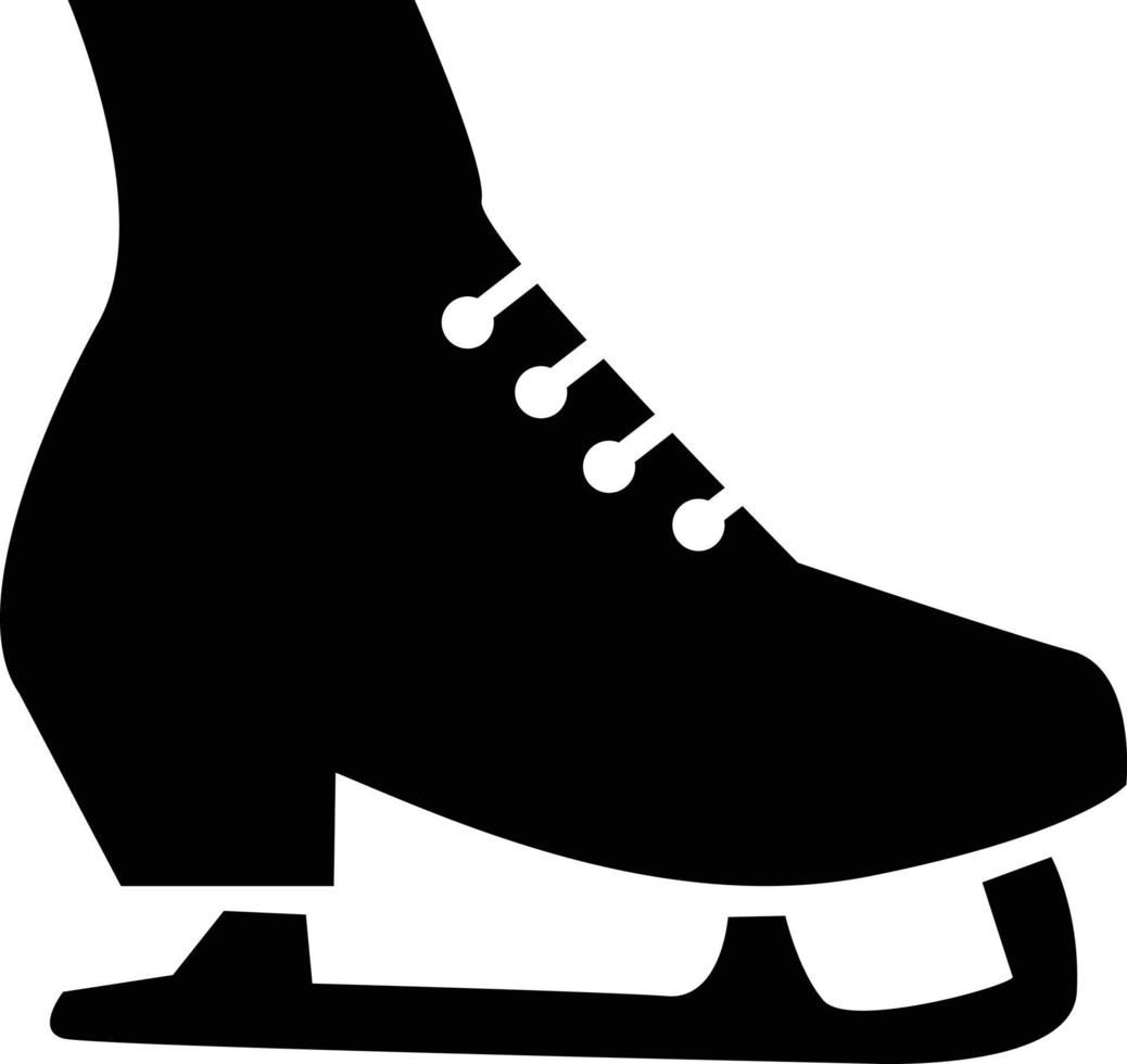 icono de zapatos de patinaje sobre fondo blanco. símbolo de patines. señal de patinaje sobre hielo. estilo plano vector