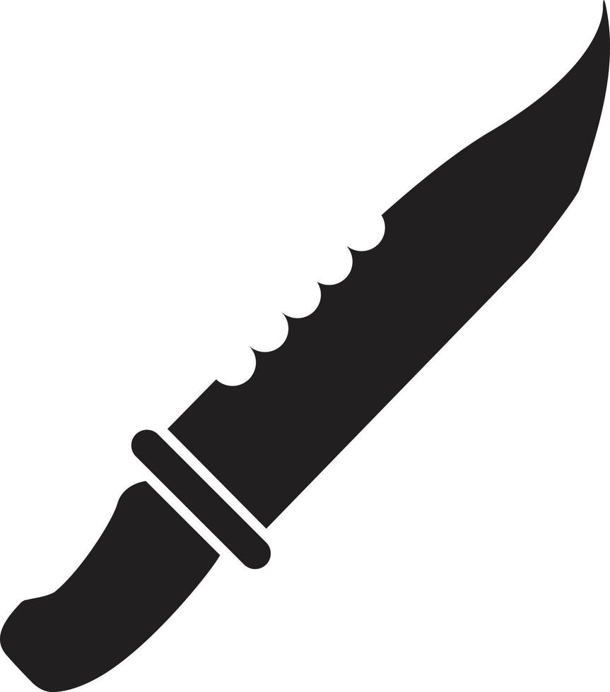 knife icon on white background. edged weapon symbol. flat style. vector