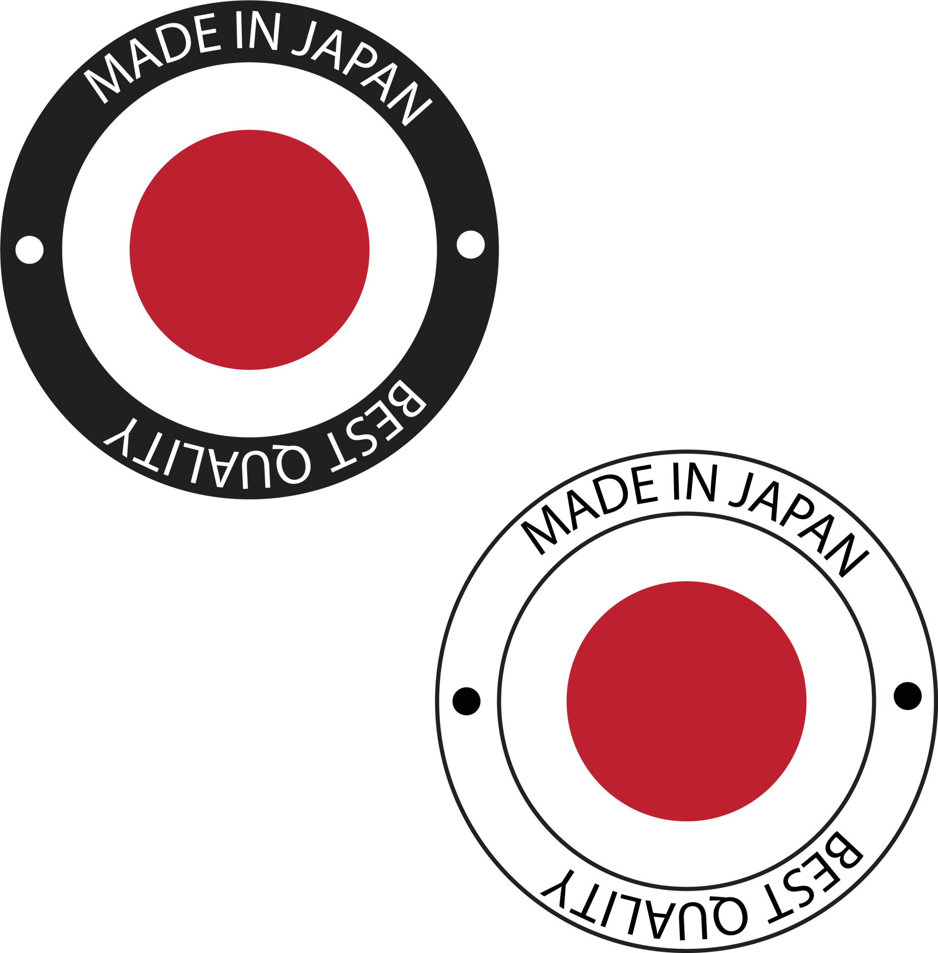 badge with Japan flag. made in Japan stamp. made in Japan label. flat style. 10751848 Vector Art