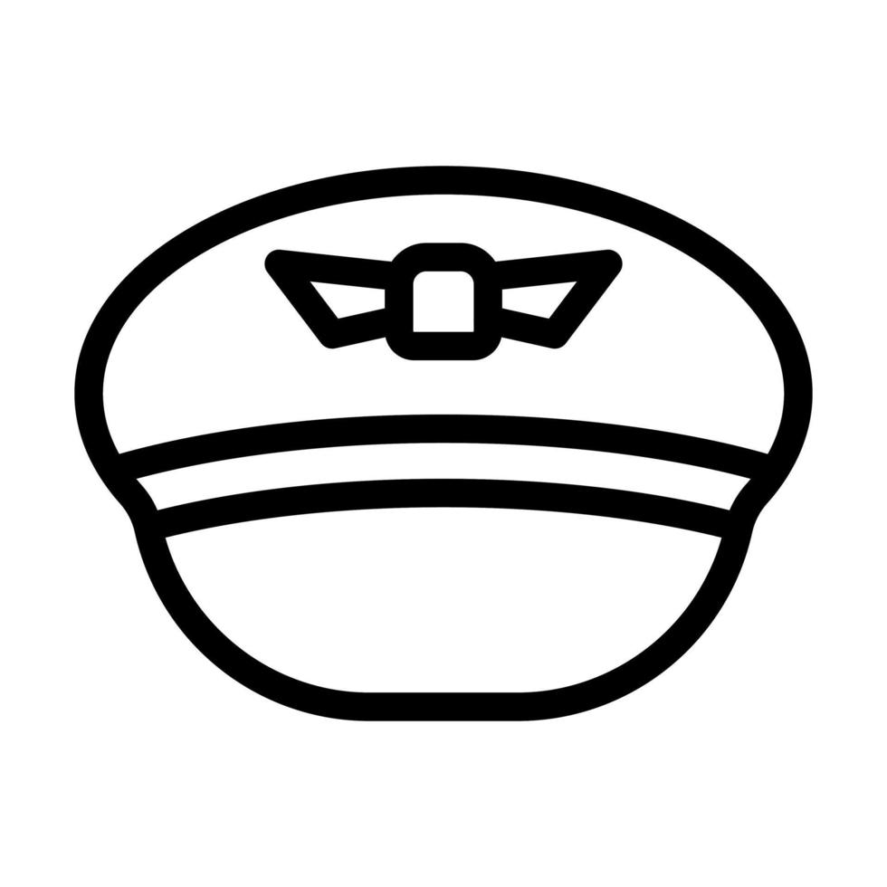 diseño de icono de sombrero de piloto vector