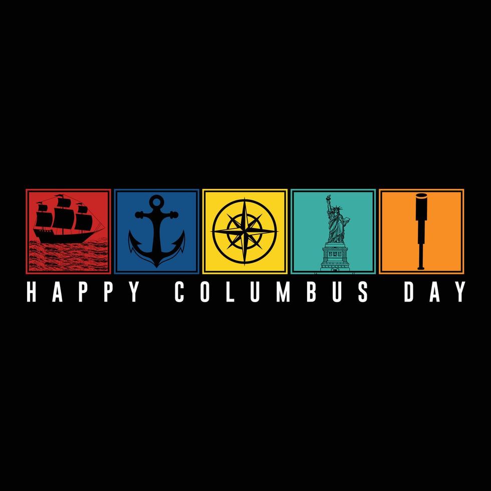 Columbus day t-shirt design and vector