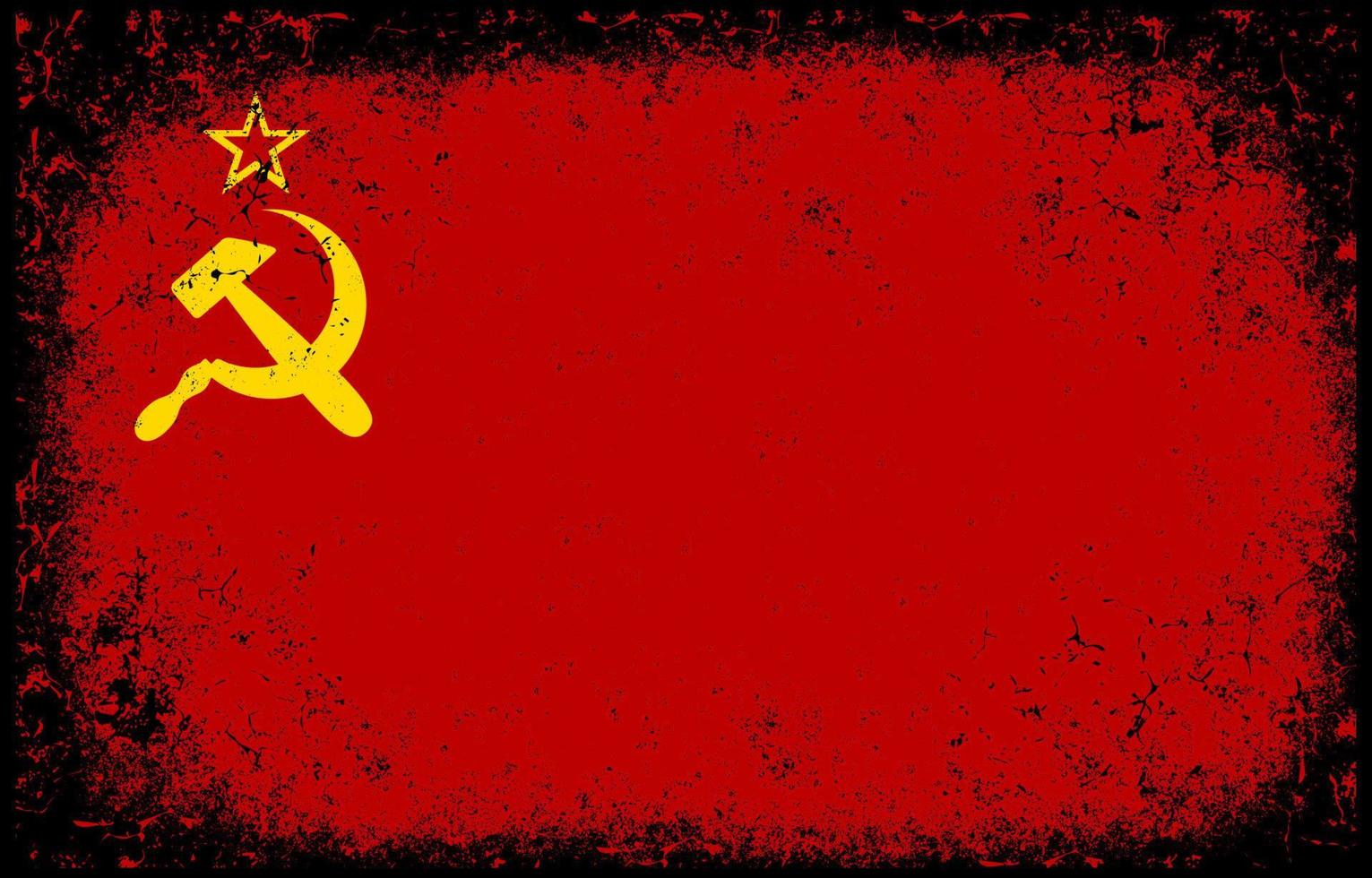 old dirty grunge vintage soviet union national flag illustration vector