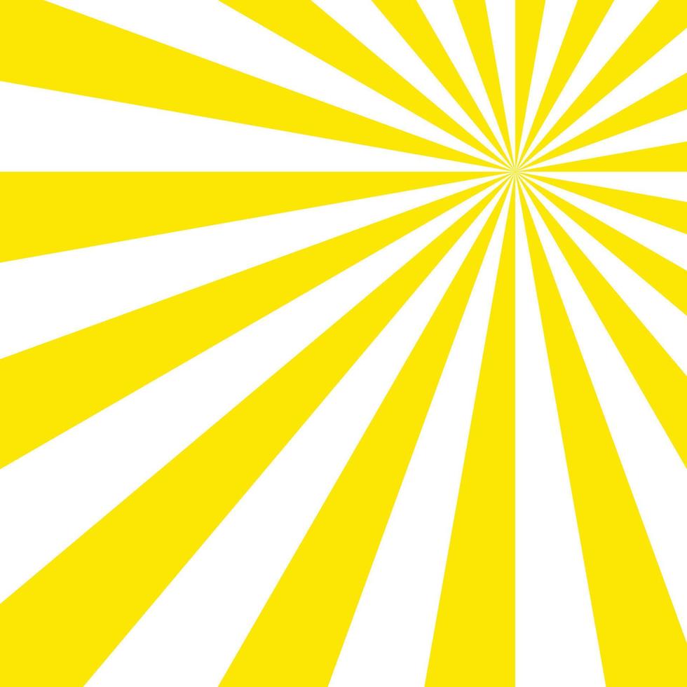 Abstract explosion background in gradient white yellow color. Glare effect. Sunshine sparkle pattern. Vector illustration of a radial ray. Narrow beam. For backdrops, posters, banners, and covers.