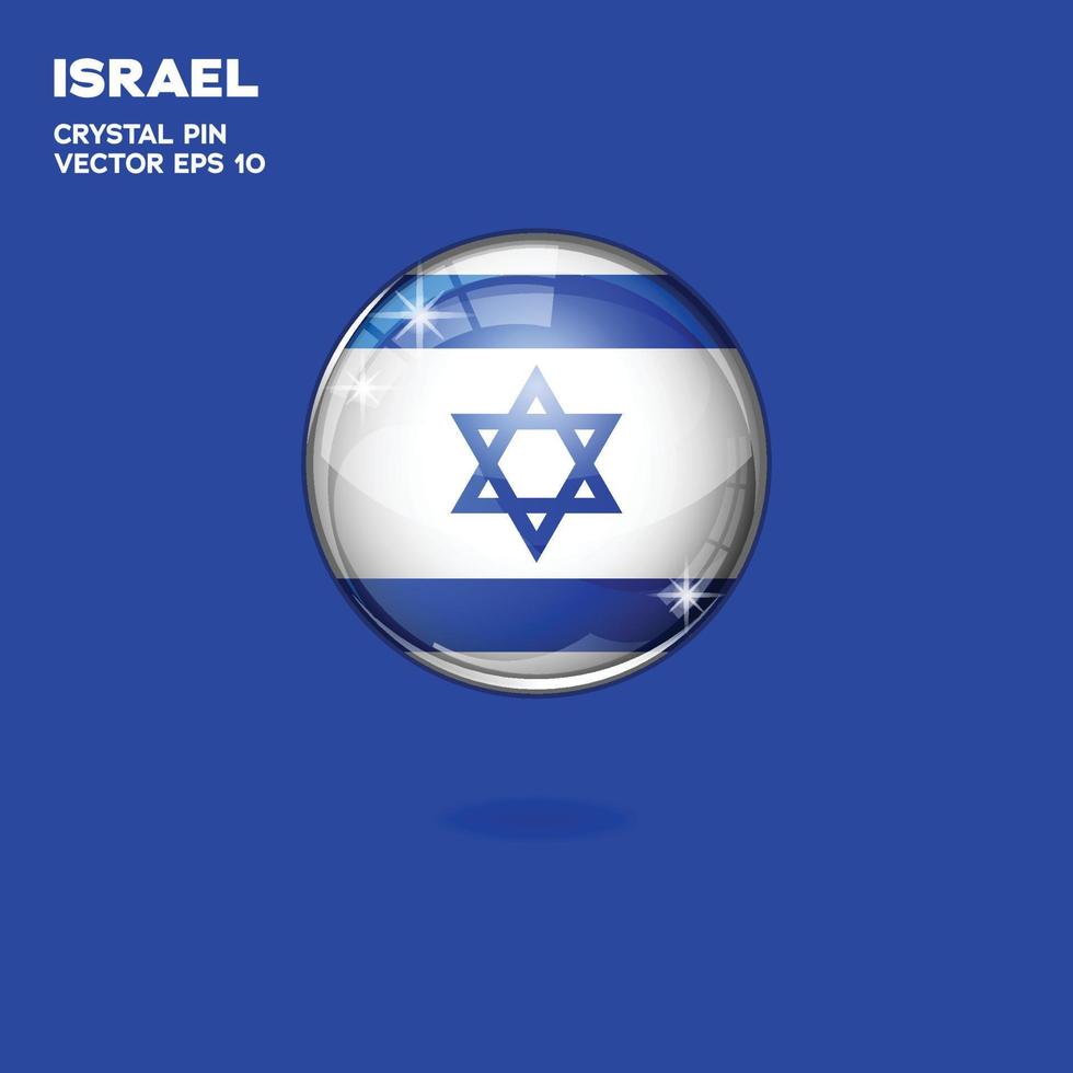 Israel bandera botones 3d vector