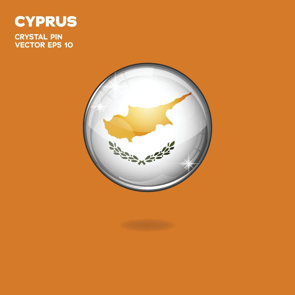 Cyprus Flag 3D Buttons vector