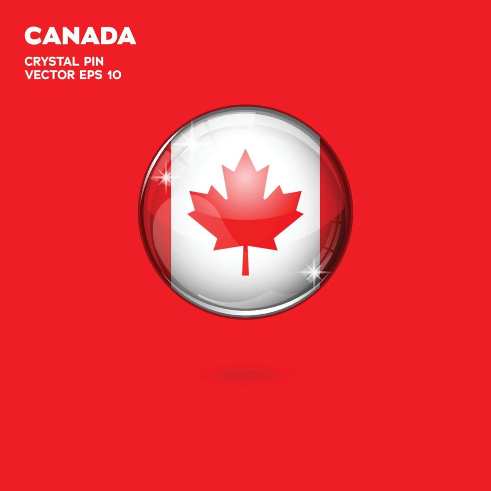 canadá, bandera, 3d, botones vector