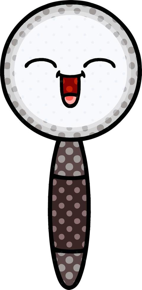 comic book style cartoon magnifying glass vector
