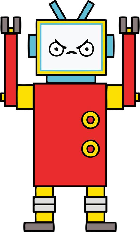 cute cartoon robot vector