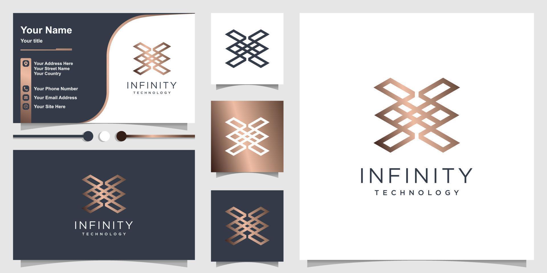 Infinity logo design vector with modern creative style