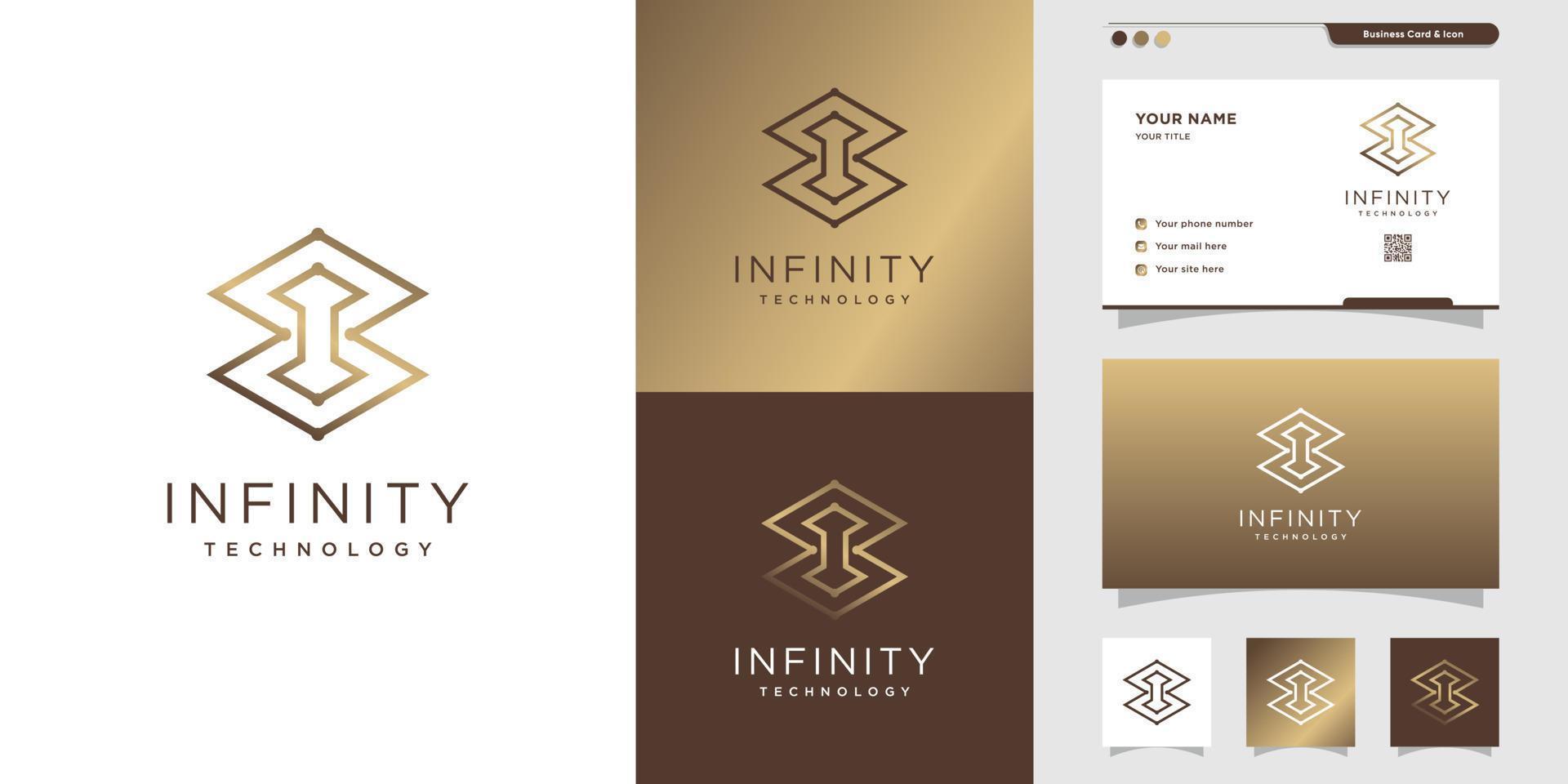 Infinity logo design vector with modern creative style