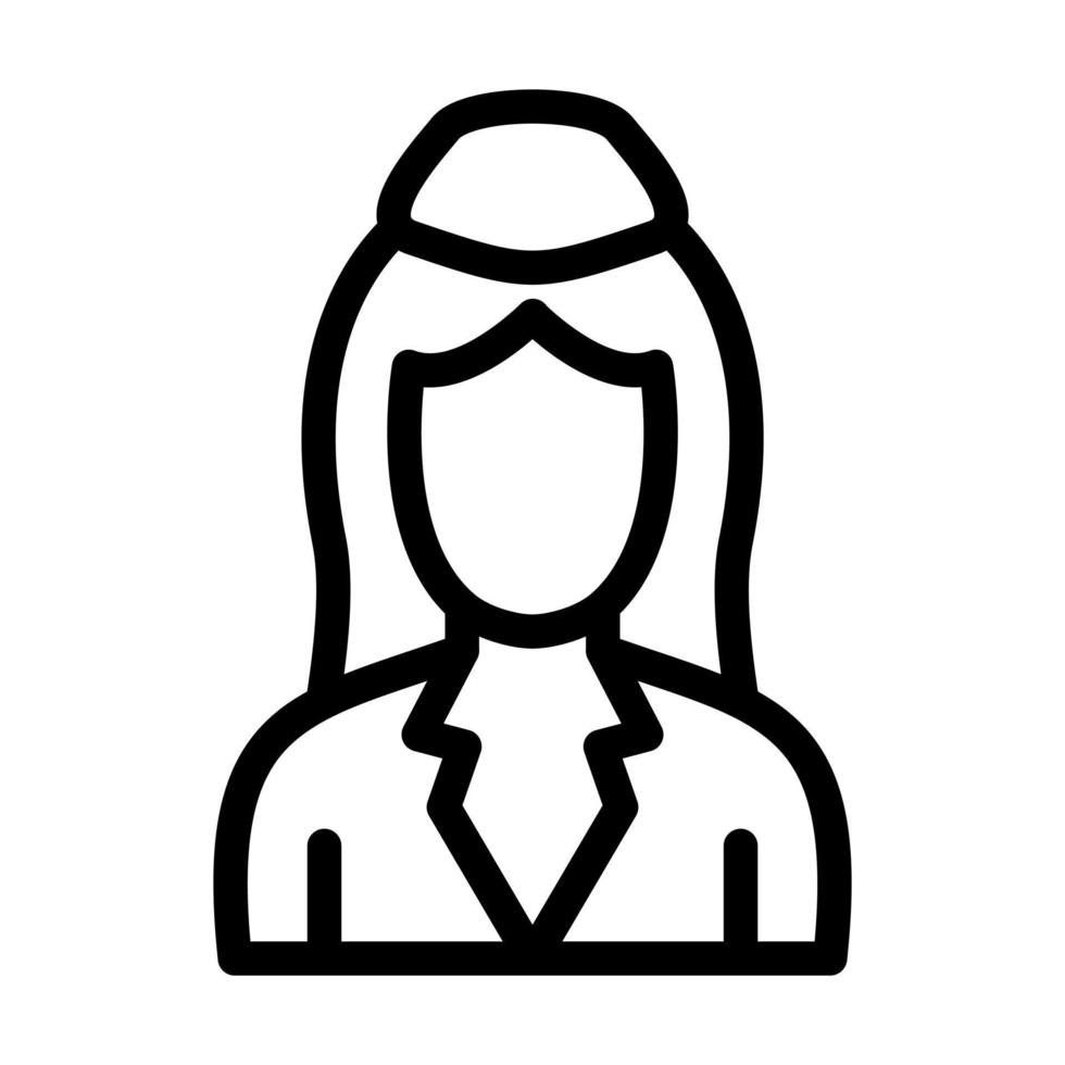 Flight Attendant Icon Design vector