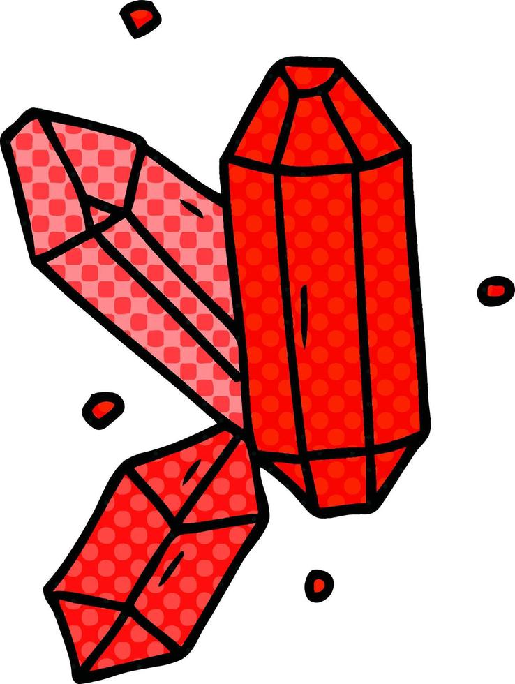 cartoon doodle of crystal gems vector