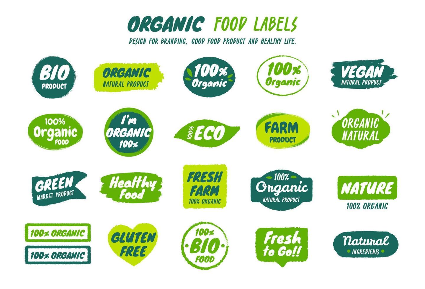 Organic Food Labels vector