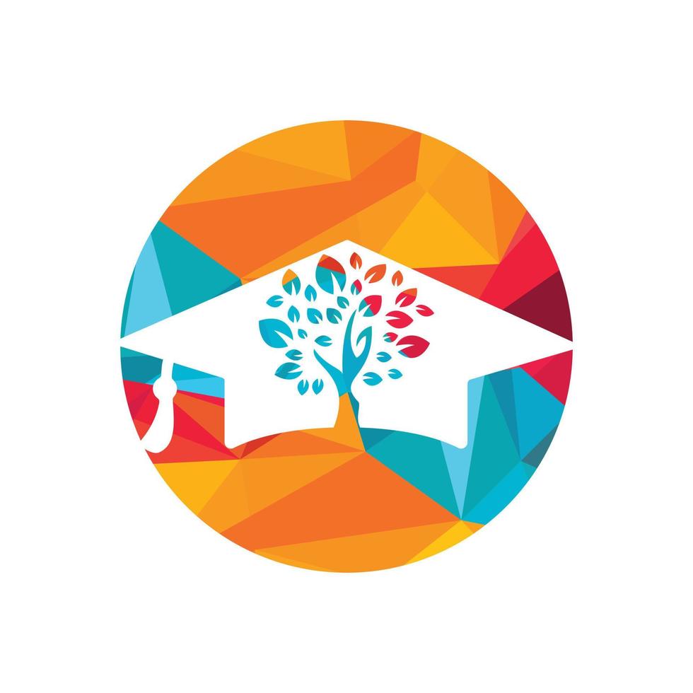 Creative modern nature Education logo design. vector
