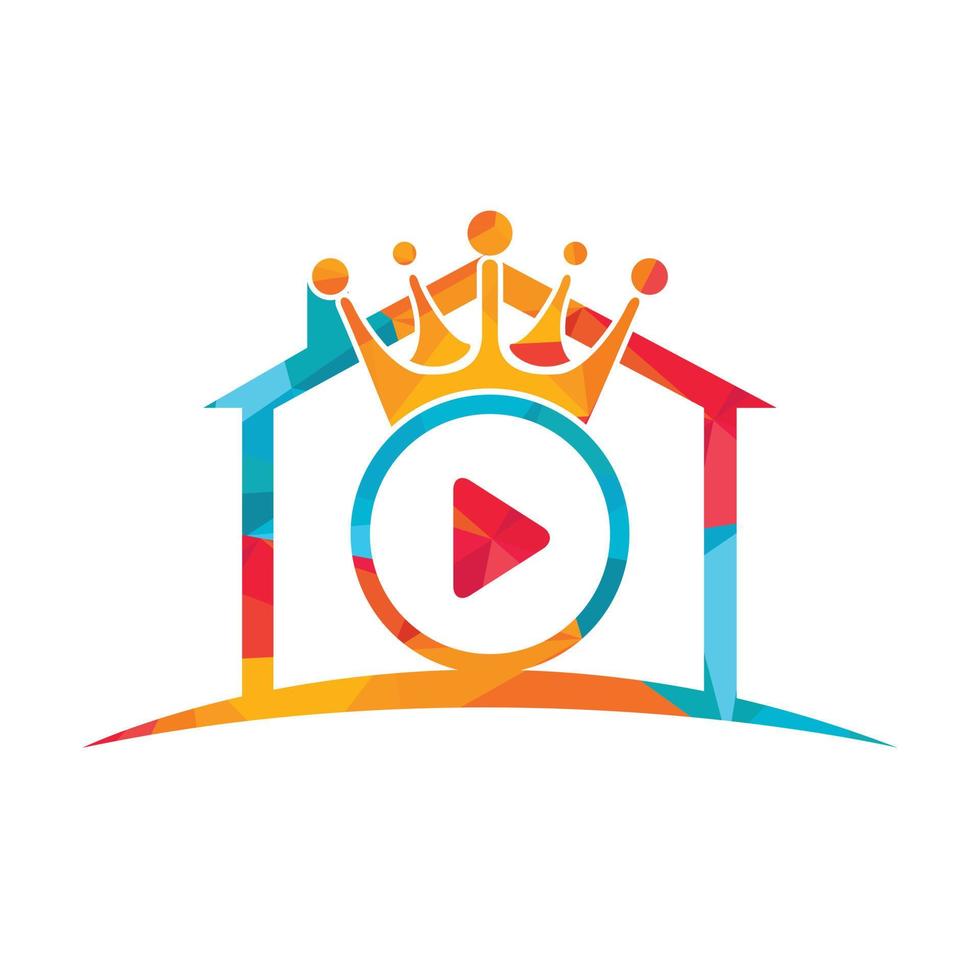 King Video vector logo design template.