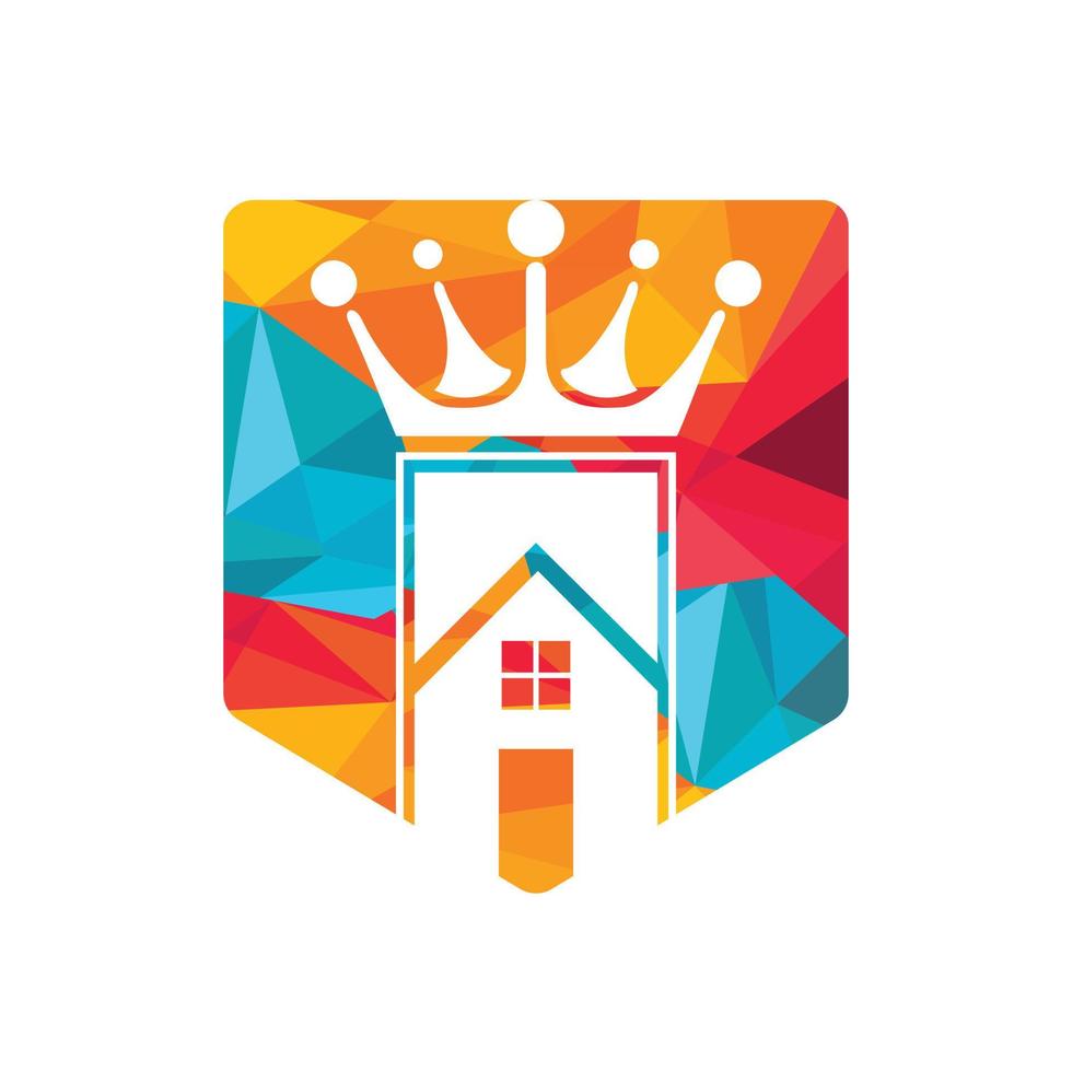 Home king vector logo design.