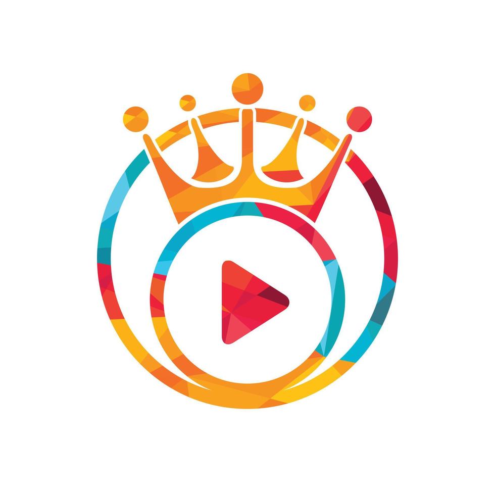 King Video vector logo design template.