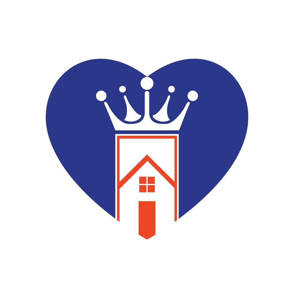 diseño del logotipo del vector del rey del hogar.