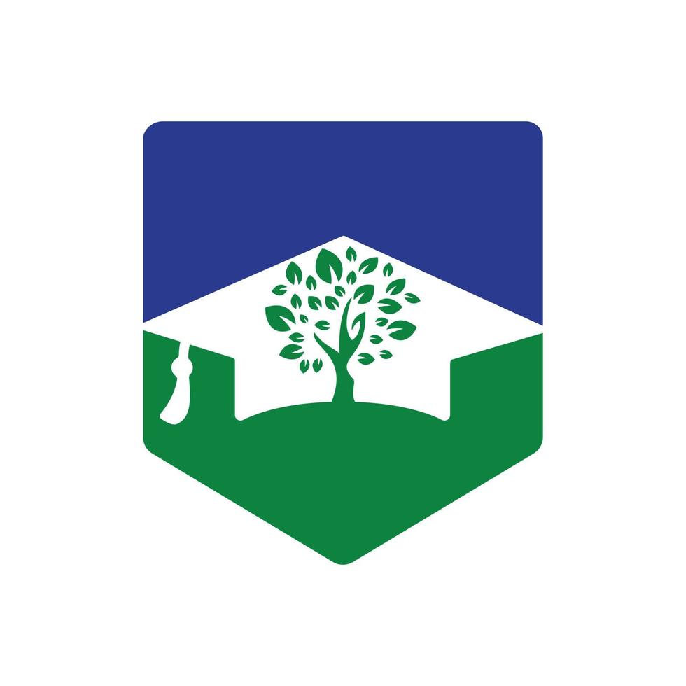 diseño creativo y moderno del logo de la educación de la naturaleza. vector