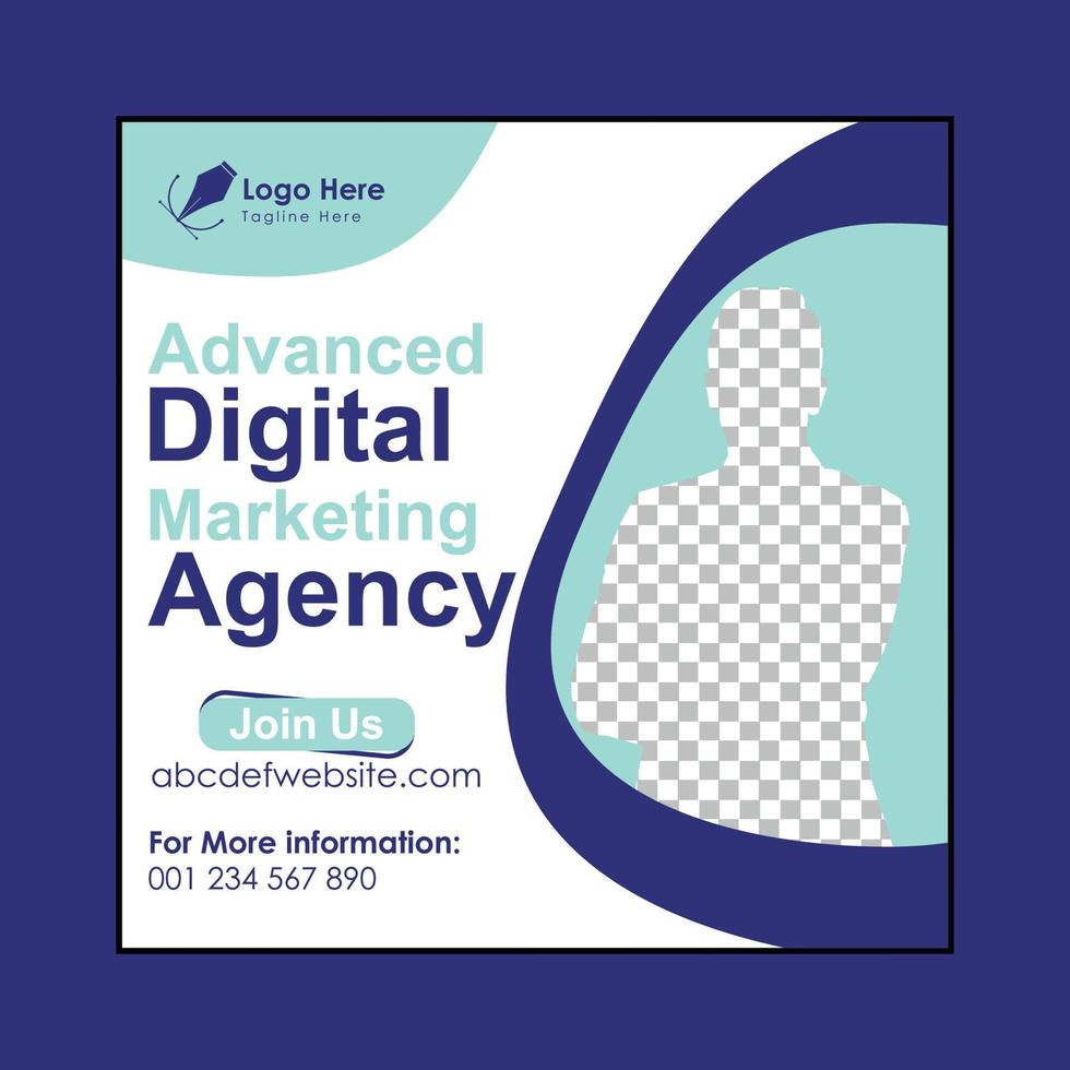 Social Media Post Design, Social media ads marketing vector