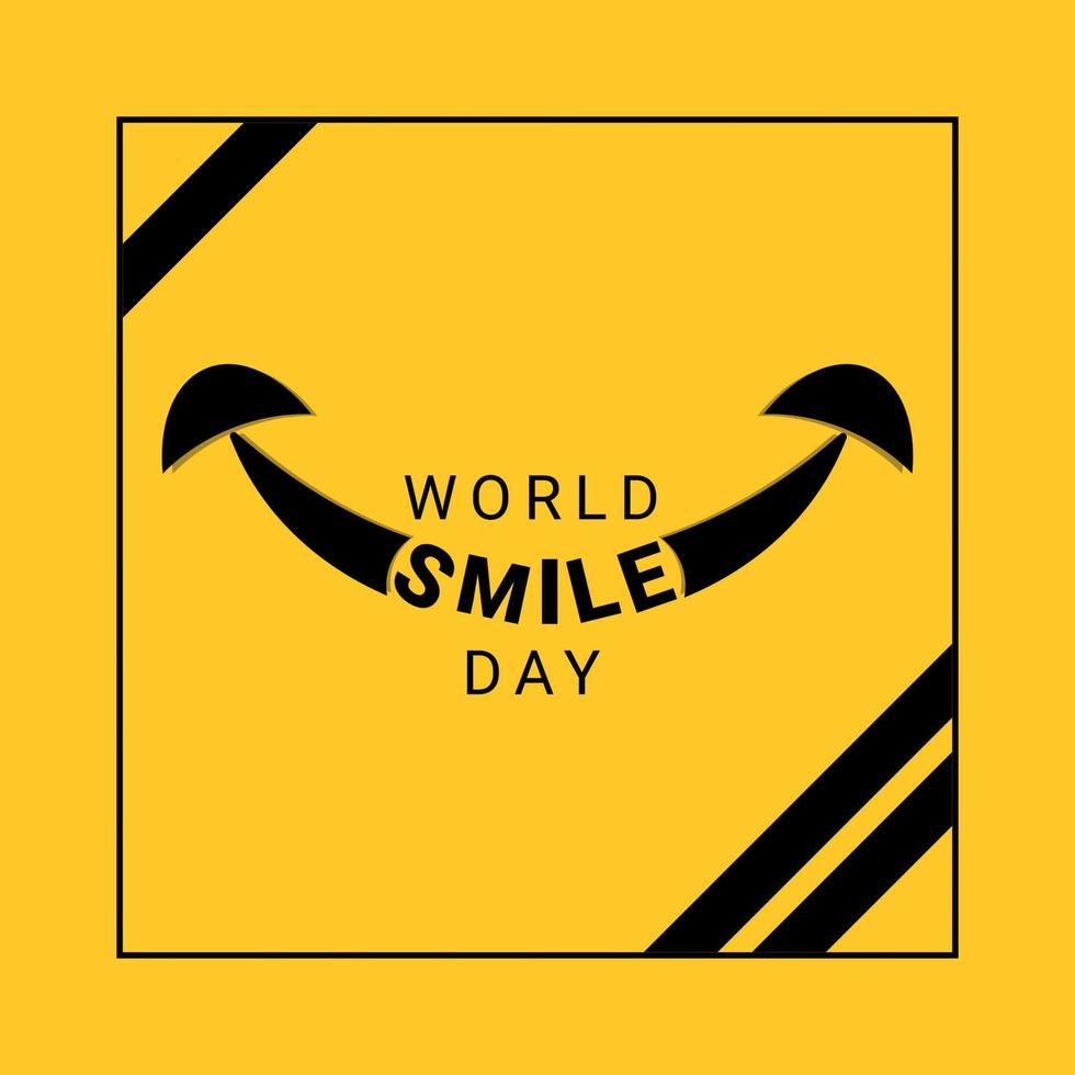 World Smile Day Social Media Post Design vector