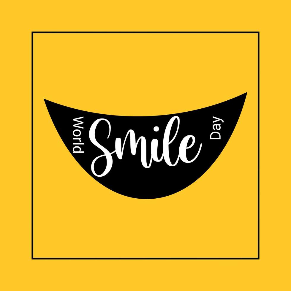 World Smile Day Social Media Post Design vector