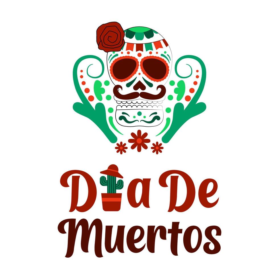 Minimalist Clean Dia De Muertos Backgound Design vector