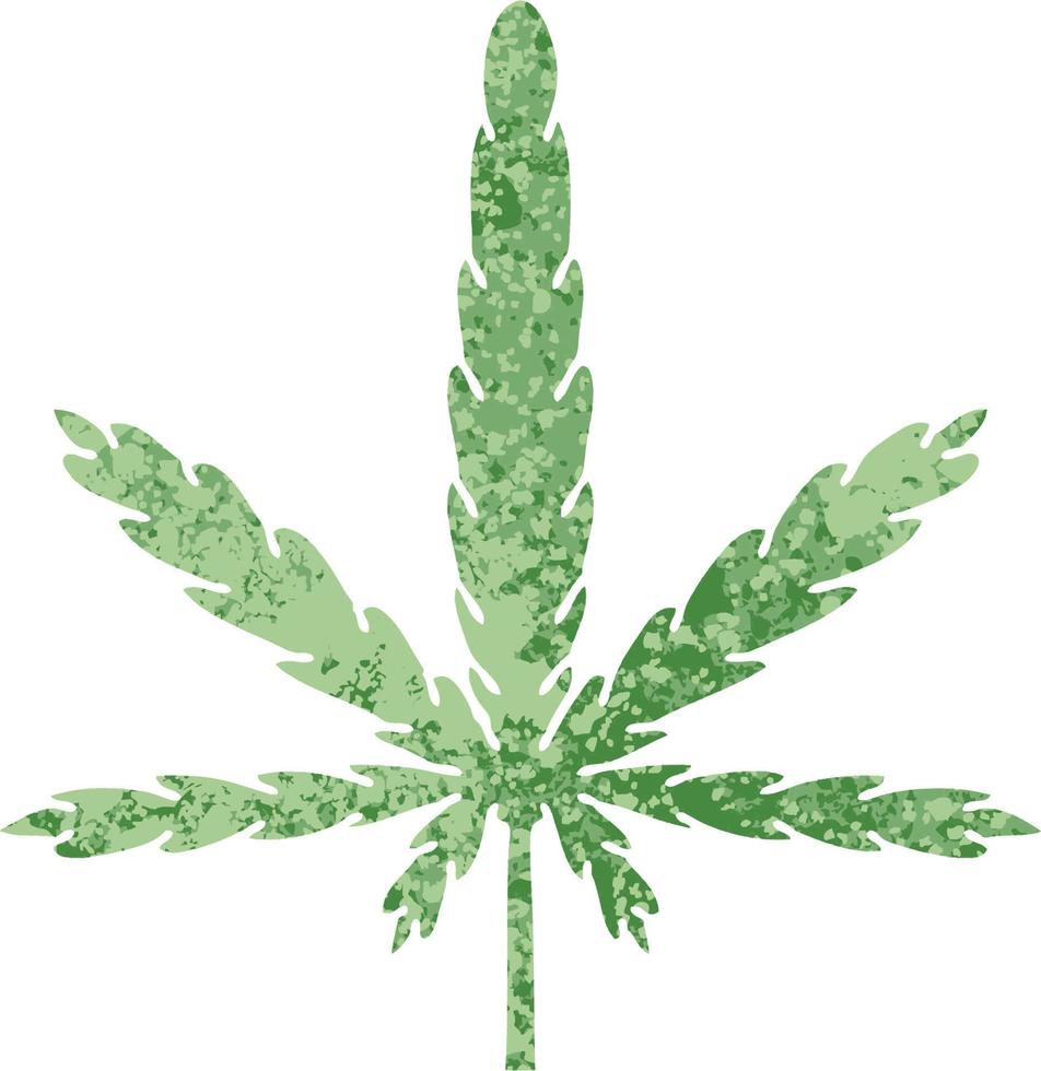 quirky retro illustration style cartoon marijuana vector