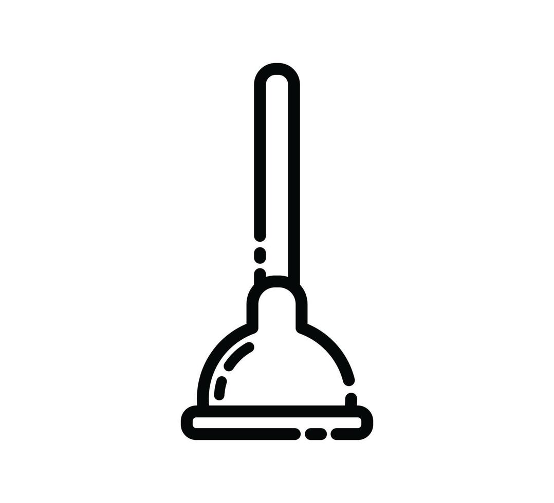 Plunger icon vector logo design template illustration