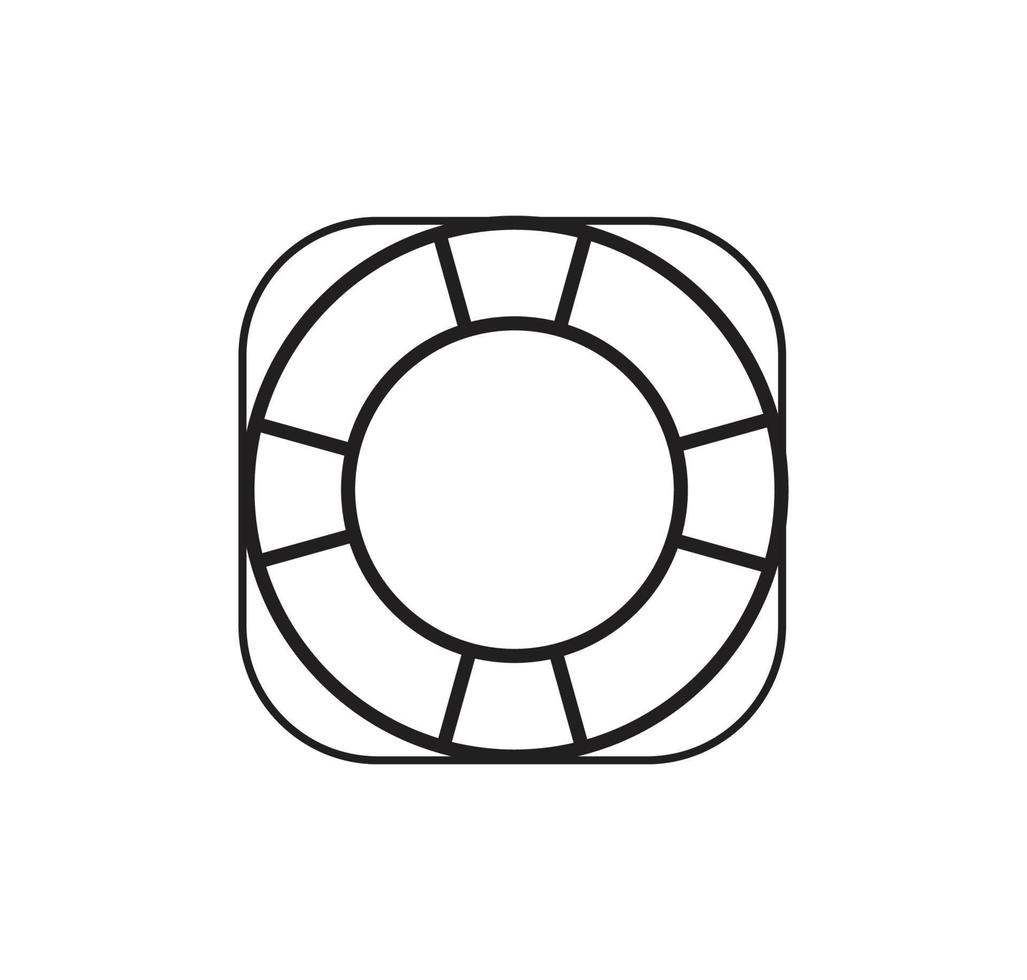 Lifebuoy icon vector logo design template