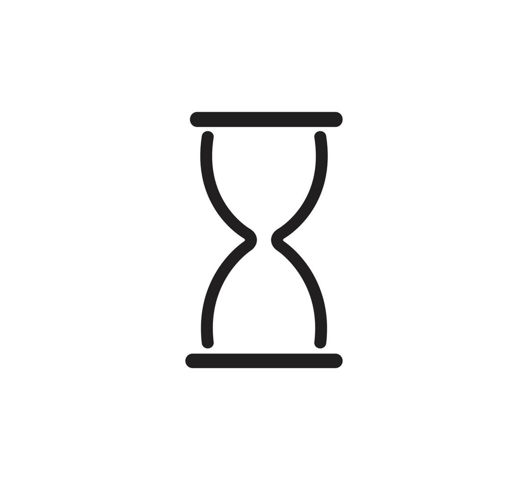 Hourglass icon vector logo design illustration