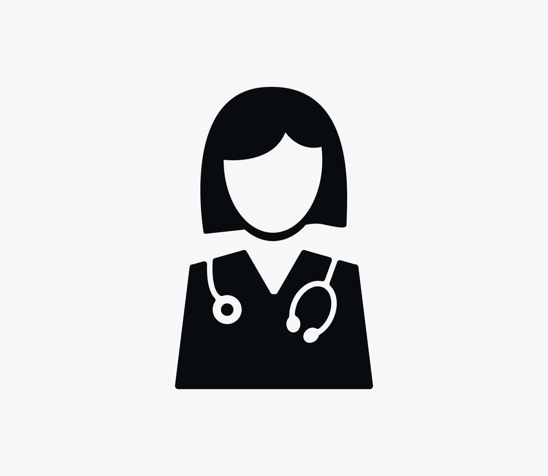 Doctor icon flat style logo template vector