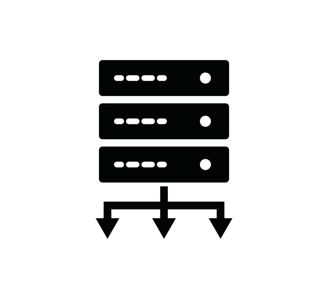 plantilla de diseño de logotipo de vector de icono de servidor de red