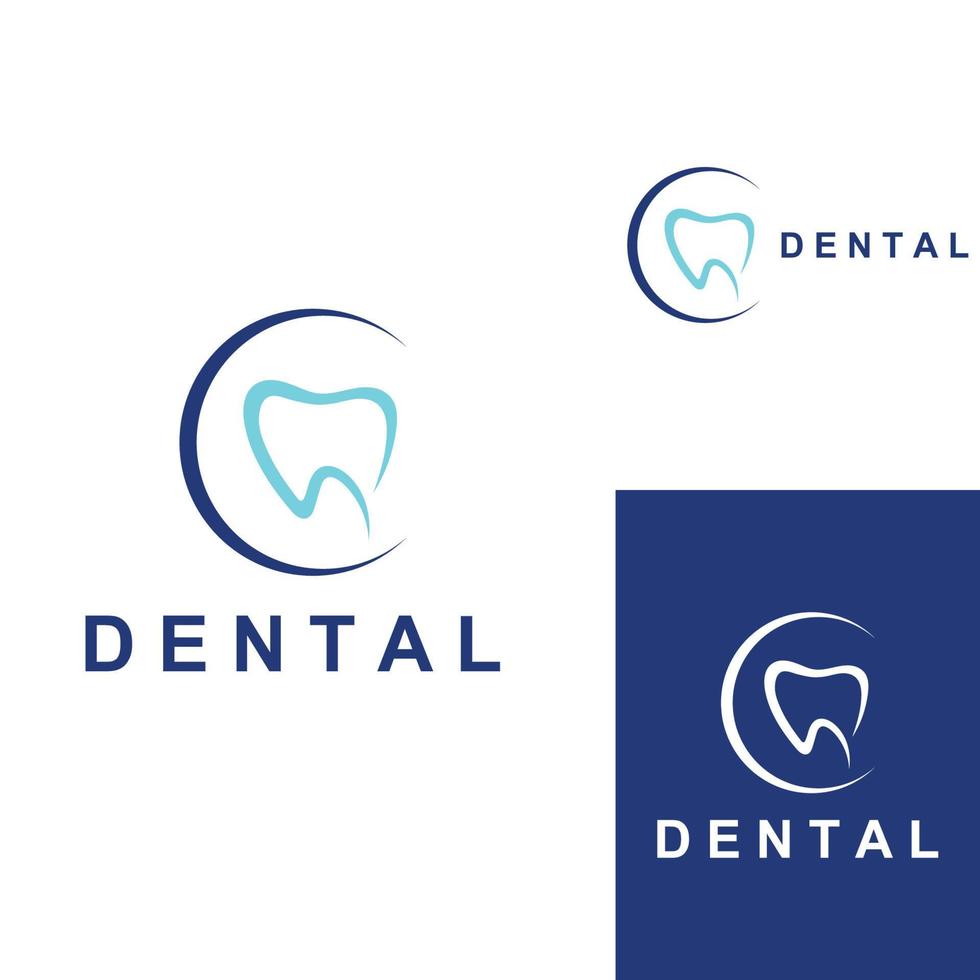 Dental logo, logo for dental health, and logo for dental care. Using a template illustration vector design concept