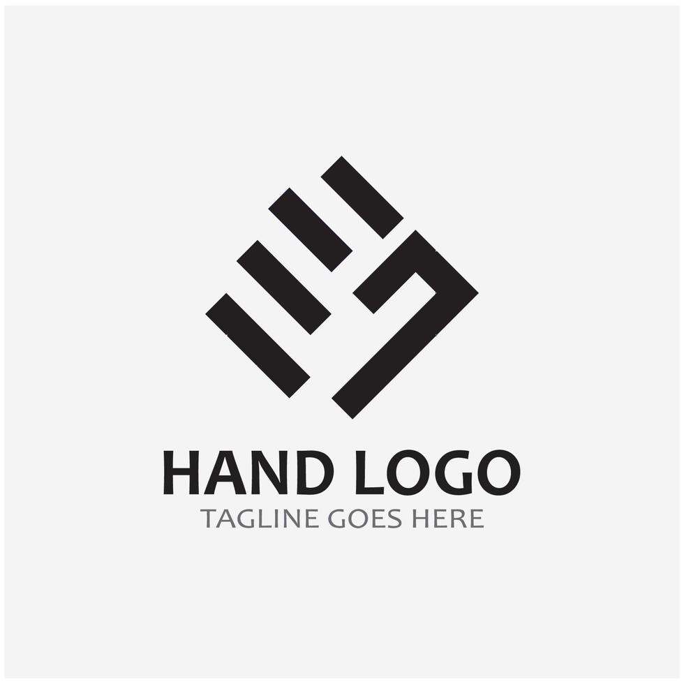 mano logo icono vector diseño plantilla ilustración